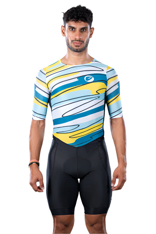 Mens Cycling | BackZipped Speedsuit | Lines - MADOVERBIKING -  Apace