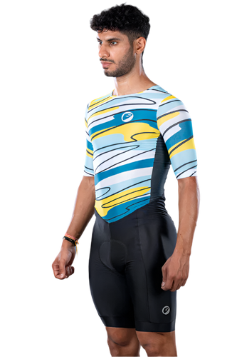 Mens Cycling | BackZipped Speedsuit | Lines - MADOVERBIKING -  Apace