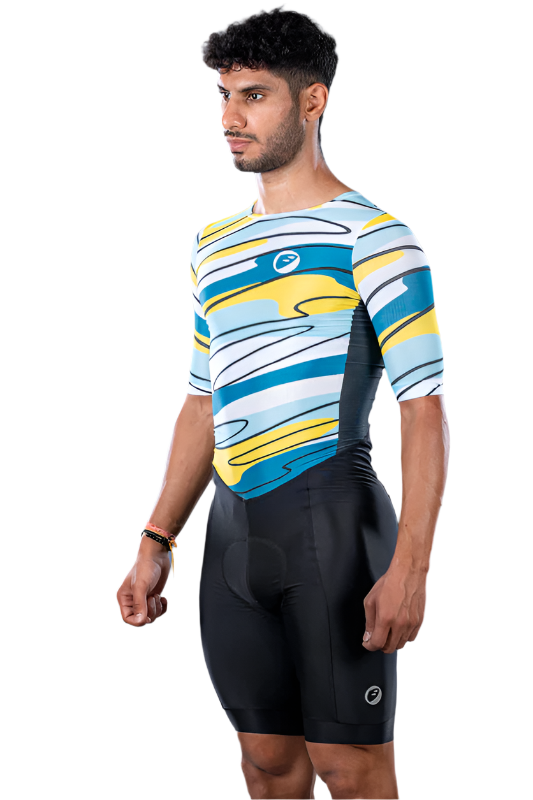 Mens Cycling | BackZipped Speedsuit | Lines - MADOVERBIKING -  Apace