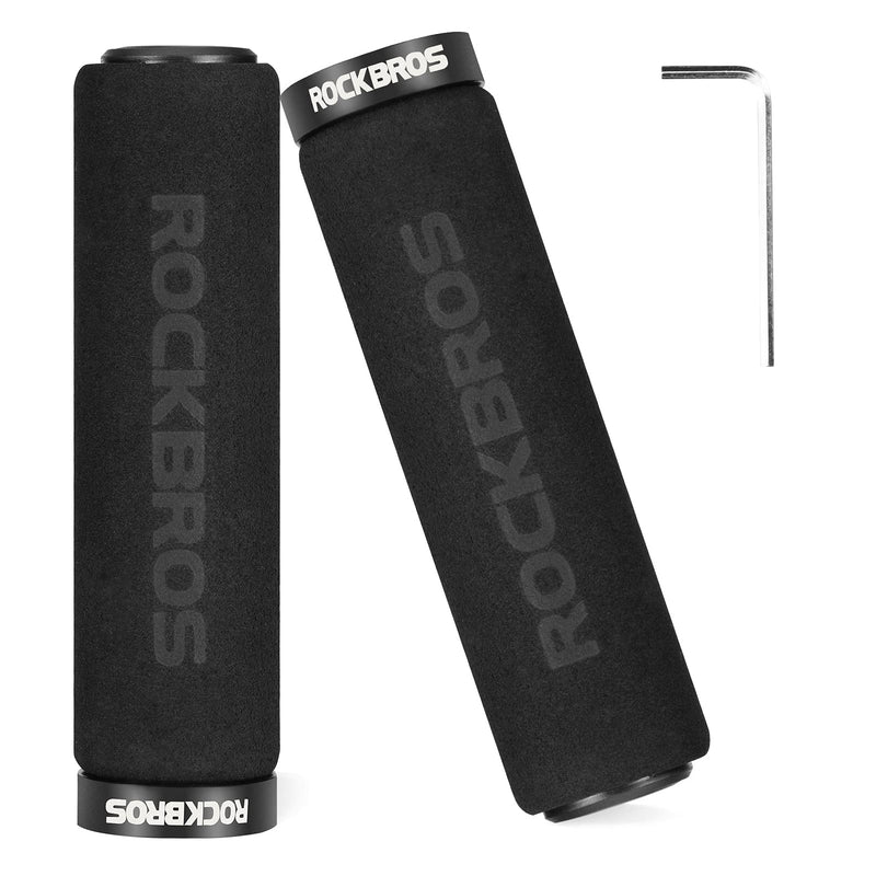 Load image into Gallery viewer, Handlebar Grip for Flat bar (Black with Black Rings) ROCKBROS MADOVERBIKING
