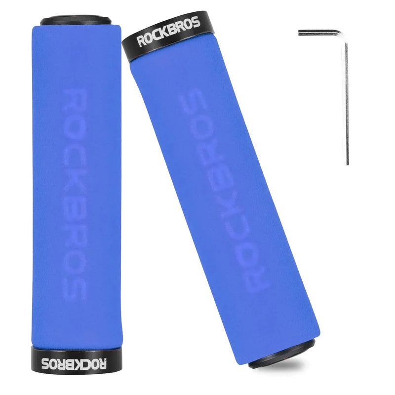 Load image into Gallery viewer, Handlebar Grip for Flat bar (Blue with Black Rings) ROCKBROS MADOVERBIKING
