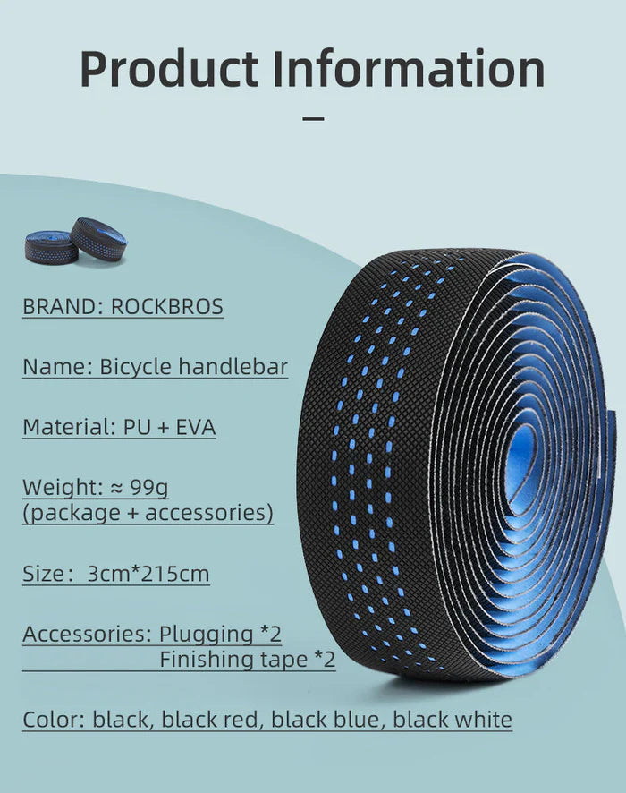 Load image into Gallery viewer, Bar Tape | Handlebar Tape for Roadbikes (Blue) ROCKBROS MADOVERBIKING

