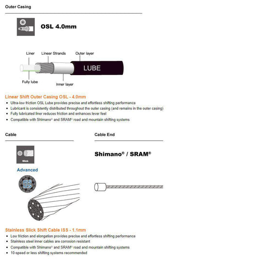 Ciclovation Advanced Performance - Universal Shift Cable Set