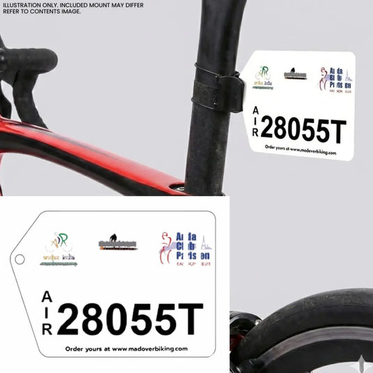Custom Brevet Bib Plate Set (Front + Rear) – Acrylic - MADOVERBIKING