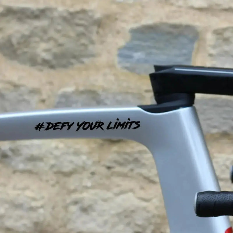 Load image into Gallery viewer, #DEFY YOUR LIMITS - UV DTF PREMIUM WATERPROOF DECAL STICKER (BLACK/WHITE) - MADOVERBIKING
