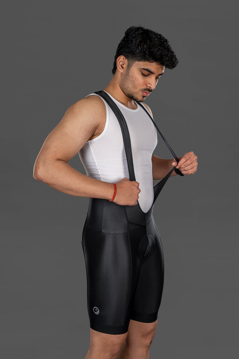 Load image into Gallery viewer, Men&#39;s Black Sprint Cycling Racing Bib Shorts
