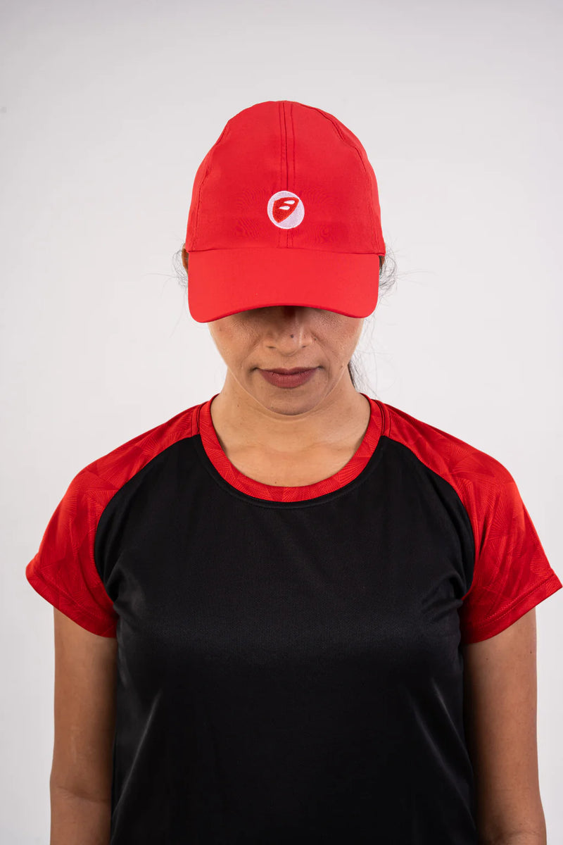 Load image into Gallery viewer, Unisex Running Cap | Streak | Black/Red - MADOVERBIKING -  Apace

