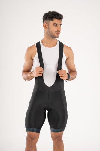 Apace Mens Cycling | Endurance Bib Shorts | Explore | Ebony