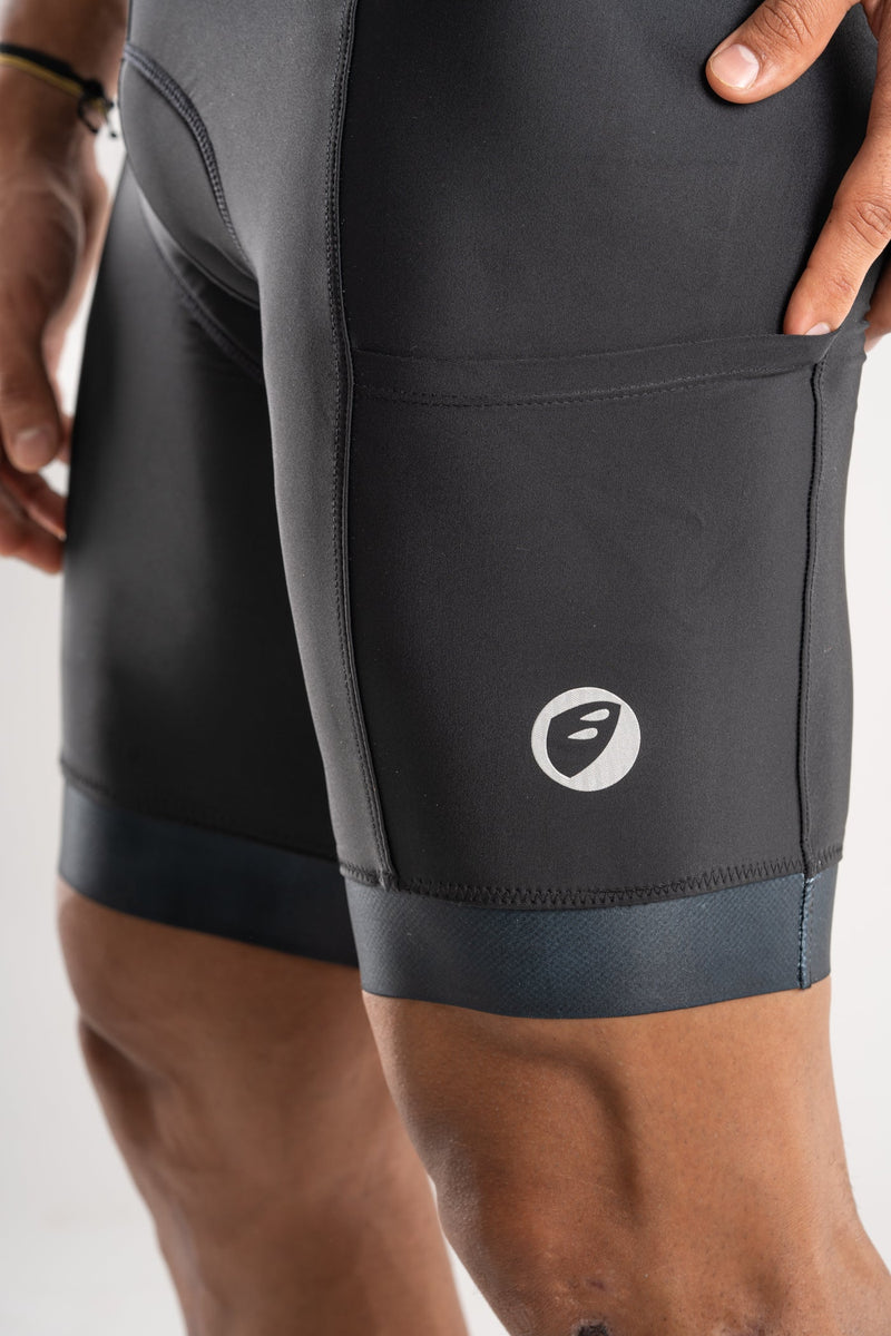 Load image into Gallery viewer, Apace Mens Cycling | Endurance Bib Shorts | Explore | Ebony
