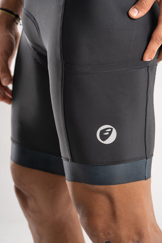 Apace Mens Cycling | Endurance Bib Shorts | Explore | Ebony