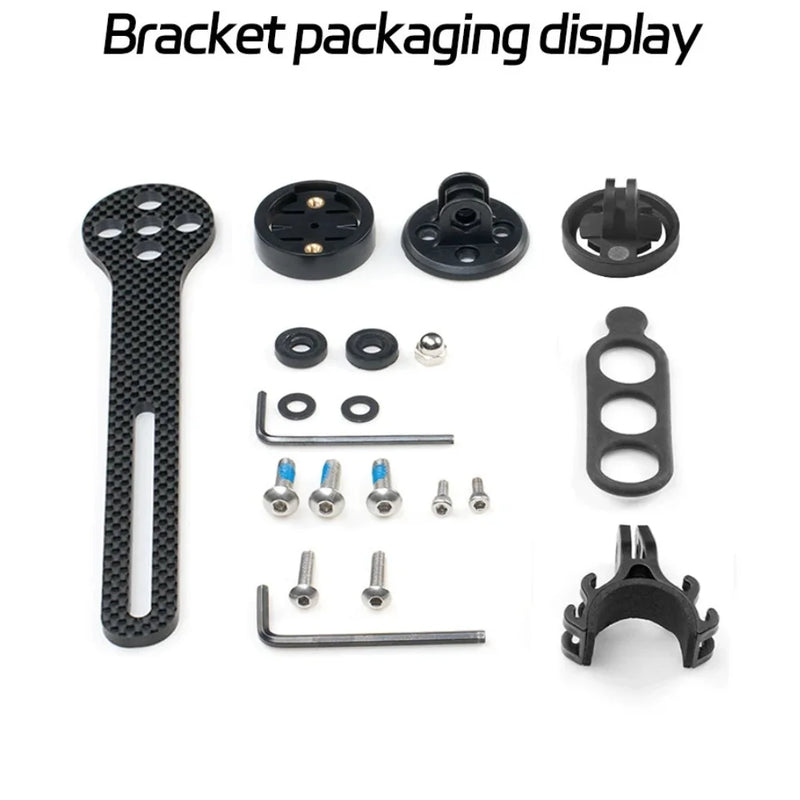 Load image into Gallery viewer, Extended Mount for Cyclocomputers - M82 (Carbon Fiber) for Igpsport &amp; Garmin Models

