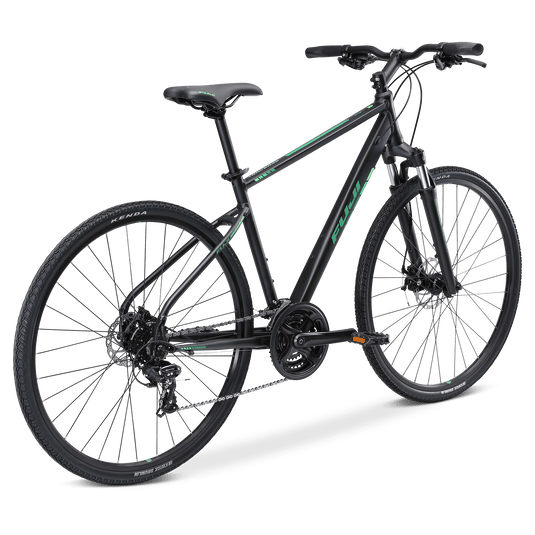 Fuji Traverse 1.7 (Stain Black/Green) Hybrid Bike