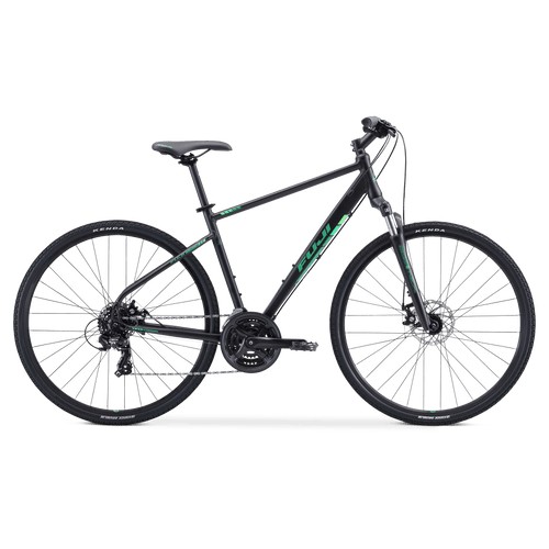 Fuji Traverse 1.7 (Stain Black/Green) Hybrid Bike