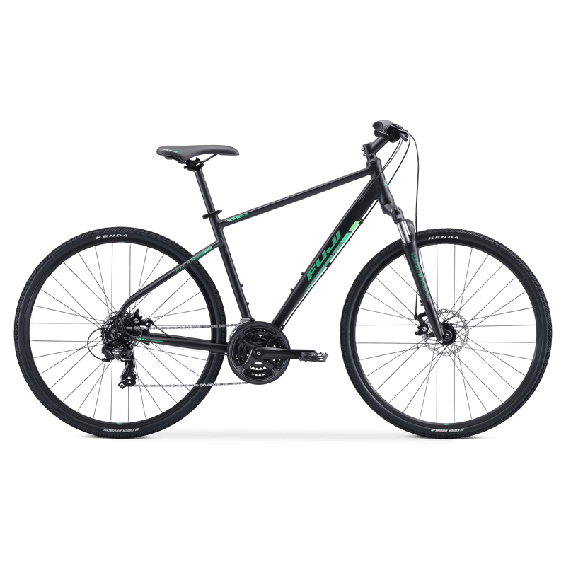 Load image into Gallery viewer, Fuji Traverse 1.7 (Stain Black/Green) Hybrid Bike
