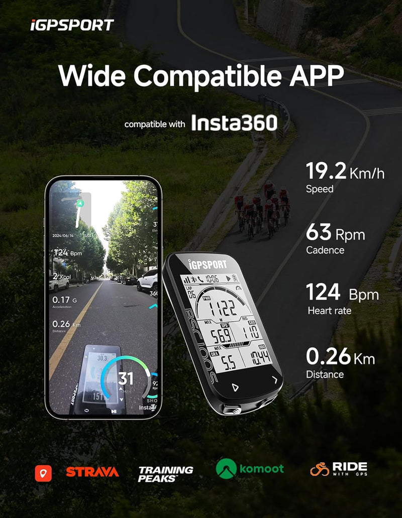 Load image into Gallery viewer, GPS Bike Computer - BSC100S | Type-C, 2.6&quot; Display, 40H Battery, ANT+ &amp; Strava Enabled
