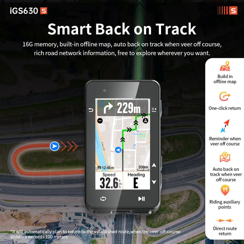 Load image into Gallery viewer, GPS Bike Computer - IGS630S | 2.8&quot; Color Display, 16GB Storage, 45H Battery &amp; Navigation

