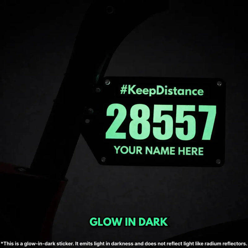 Load image into Gallery viewer, Personalized Cycling Race Number/BIB Plate (Acrylic, Seatpost Mount)
