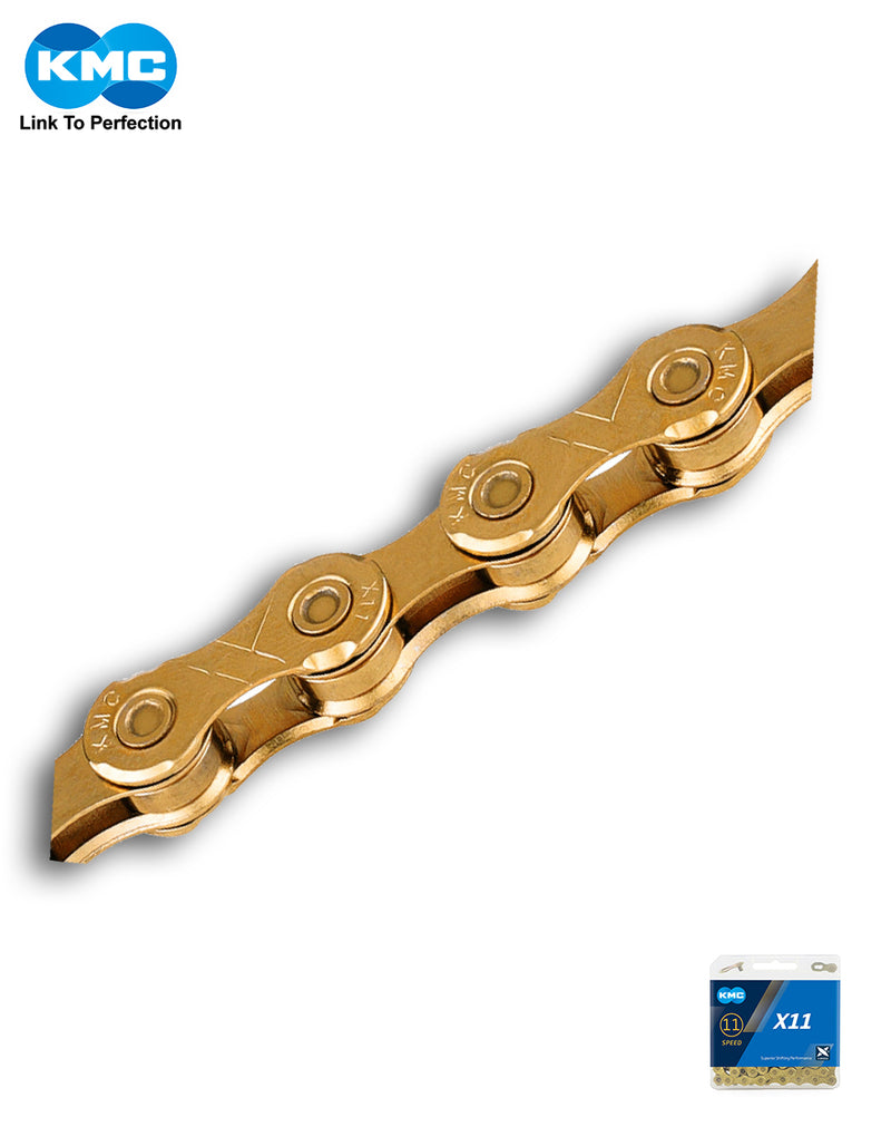 Load image into Gallery viewer, Bicycle Chain | X11 Ti-N GOLD (11 Speed) - MADOVERBIKING -  KMC
