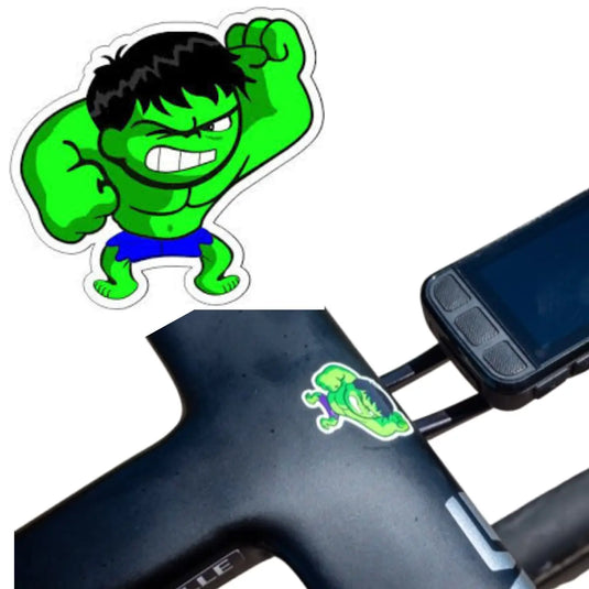 HULK Power Stem Sticker | UV DTF Waterproof Cycling Decal (Tadej Pogačar Style)