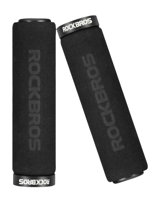 Handlebar Grip for Flat bar (Black with Black Rings) ROCKBROS MADOVERBIKING