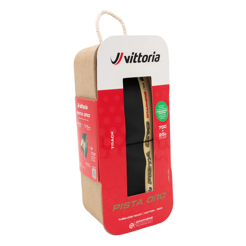 Load image into Gallery viewer, VITTORIA PISTA ORO TUBELESS READY FOLDING TYRE G 2.0 | 23-622 (700X23C) FOR TRACK BIKES - MADOVERBIKING
