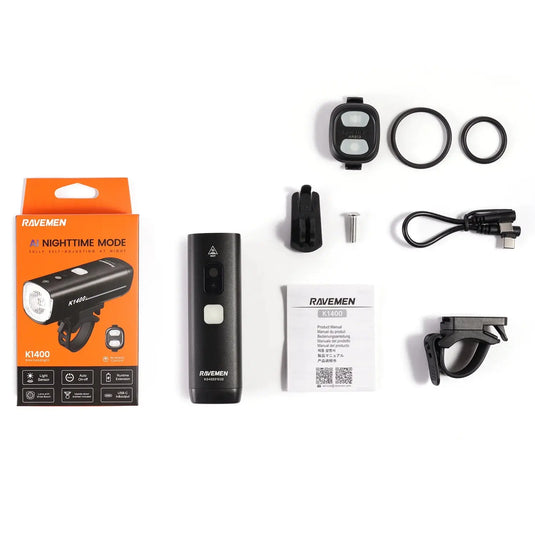 RAVEMEN FRONT LIGHT | K1400 - 1400 LUMENS, UPTO 23 HR BATTERY