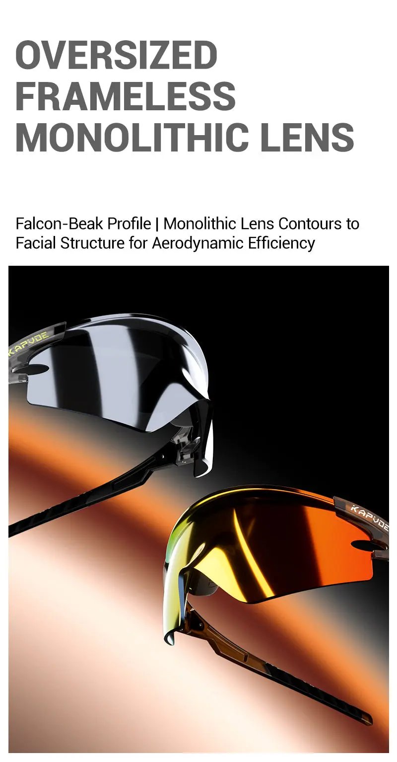 Load image into Gallery viewer, Kapvoe K410 Oversized Frameless Monolithic Sunglasses Kapvoe MADOVERBIKING
