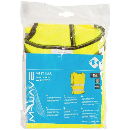 M-Wave Safety Reflective Vest Illu For Cycling, Neon Colour