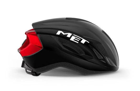 MET Road Cycling Helmet - Strale CE - (Black Fluo Yellow Reflective | Glossy)