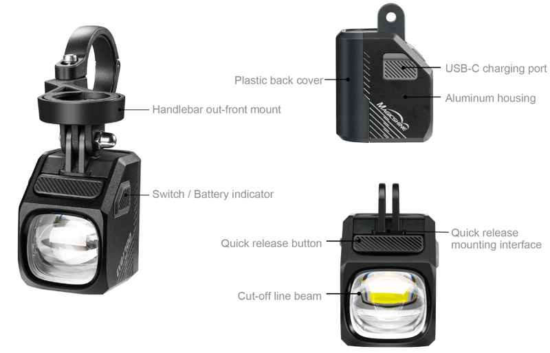 Load image into Gallery viewer, Magicshine EVO 1700 Underneath Mounted 1700 Lumens Front Light - Black
