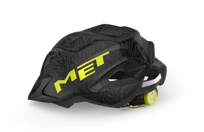 Load image into Gallery viewer, Met Crackerjack Kids Cycling Helmet (Black/Texture Green/Matt)
