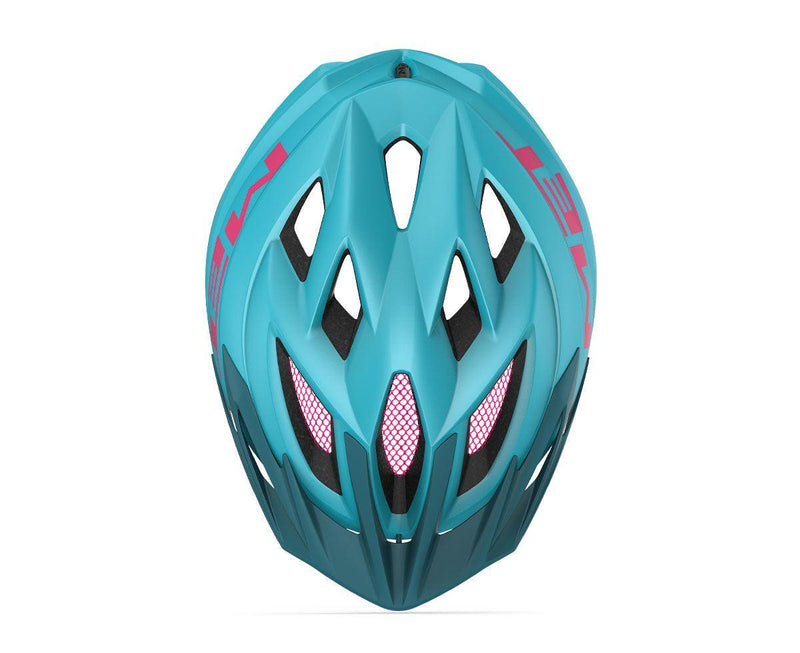 Load image into Gallery viewer, Met Crackerjack Kids Cycling Helmet (Light Blue/Magenta/Matt)
