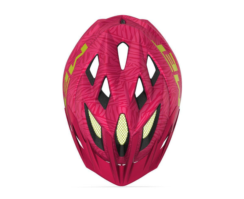 Load image into Gallery viewer, Met Crackerjack Kids Cycling Helmet (Pink/Texture Green/Matt)
