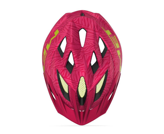 Met Crackerjack Kids Cycling Helmet (Pink/Texture Green/Matt)