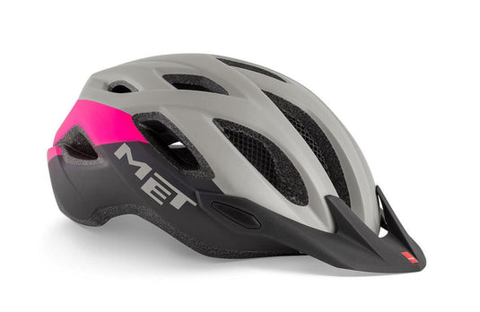 Met Crossover Hybrid Cycling Helmet (Gray/Pink/Matt)