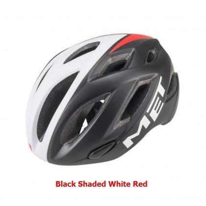 Met Idolo Road Cycling Helmet (Black Shaded/White/Red/Matt)