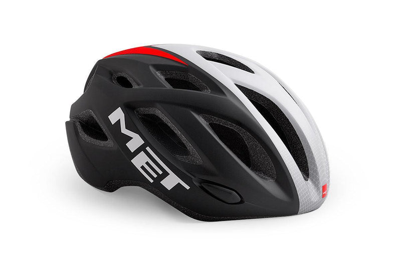 Load image into Gallery viewer, Met Idolo Road Cycling Helmet (Black Shaded/White/Red/Matt)
