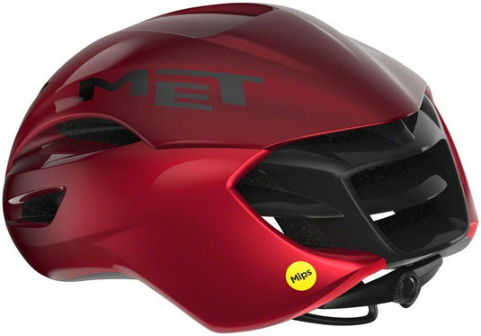 Met Manta Mips Aero Road Cycling Helmet Red Metallic Glossy