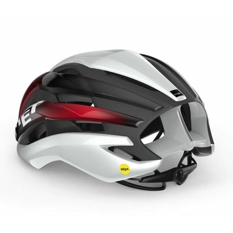 Load image into Gallery viewer, Met Trenta Mips Road Cycling Helmet (White/Black/Red Metallic/Glosy)
