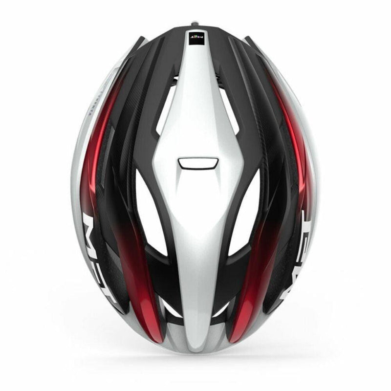 Load image into Gallery viewer, Met Trenta Mips Road Cycling Helmet (White/Black/Red Metallic/Glosy)
