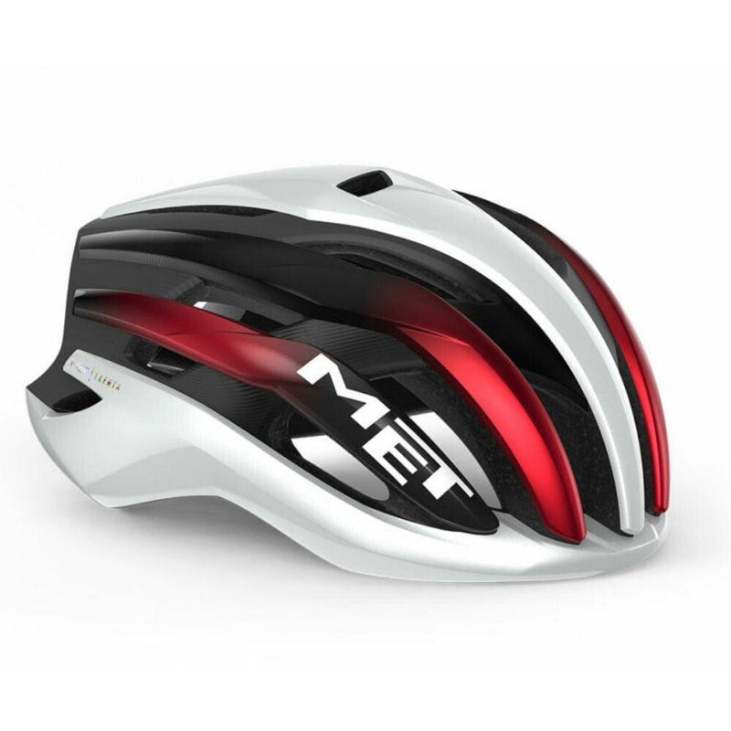 Load image into Gallery viewer, Met Trenta Mips Road Cycling Helmet (White/Black/Red Metallic/Glosy)
