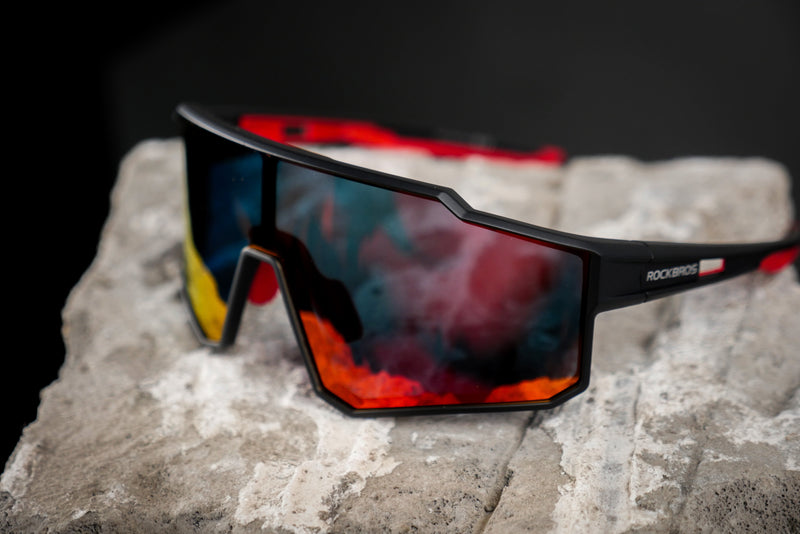 Load image into Gallery viewer, Sunglasses | Polarized Glasses - UV400 Protection (Orange/Black) ROCKBROS MADOVERBIKING
