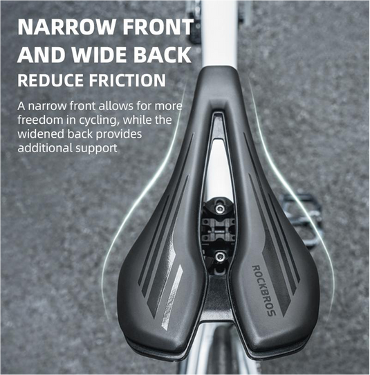 Bicycle Saddle | Aero Cut-Out Saddle with Steel Rails ROCKBROS MADOVERBIKING