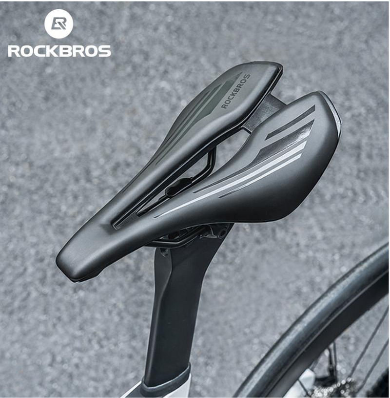 Load image into Gallery viewer, Bicycle Saddle | Aero Cut-Out Saddle with Steel Rails ROCKBROS MADOVERBIKING
