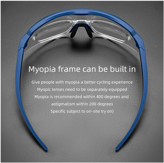 Sunglasses | Polarized Glasses with 4 Interchangeable Lenses & UV400 Protection (Navy) ROCKBROS MADOVERBIKING