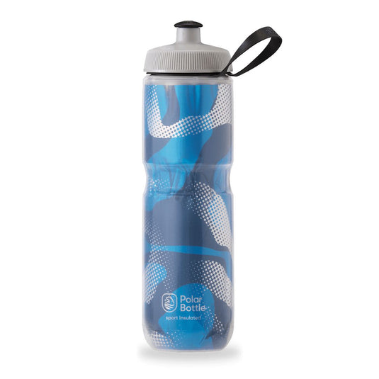 Polar Sport Insulated Contender Blue/Silver 710Ml Cycling Water Bottle