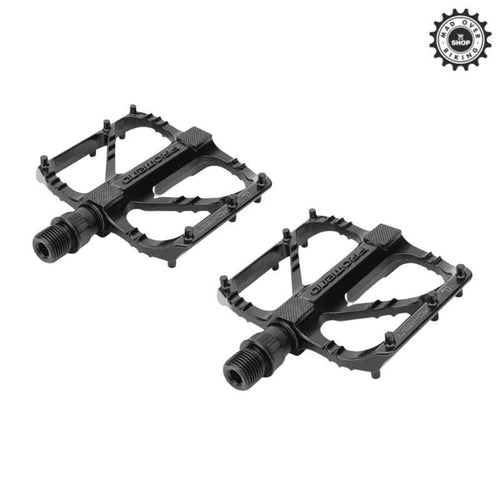 Promend Aluminium Alloy Du Bearing Lightweight Bicycle Pedals With 12 Anti-Skid Pins For Road, Bmx, Mtb Bike (Silver Axle)