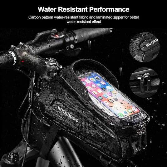 Top Tube Bag | EVA 3D Hardshell - Waterproof & Compatible with Phones Upto 6.8" ROCKBROS MADOVERBIKING