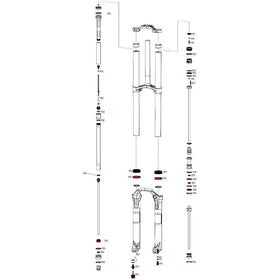 Rock Shox Spared for Fork Service Kit For Boxxer World Cup