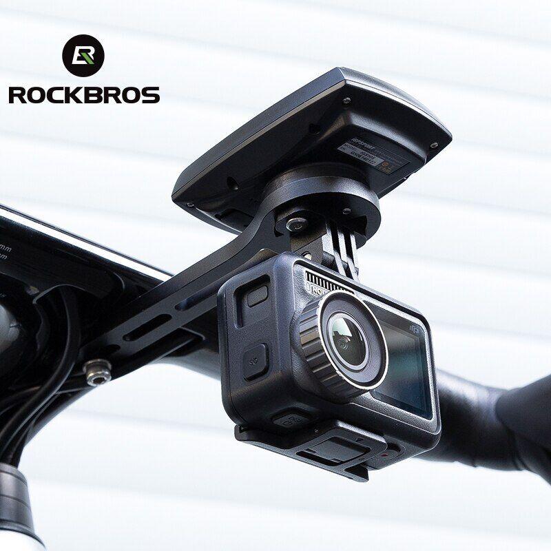 Load image into Gallery viewer, Rockbros Bike Computer Mount, Out Front Aluminum Bicycle Computer Mount for Road Bikes Aero Integrated Handlebar Compatible with Garmin, Wahoo, Bryton and GoPro
